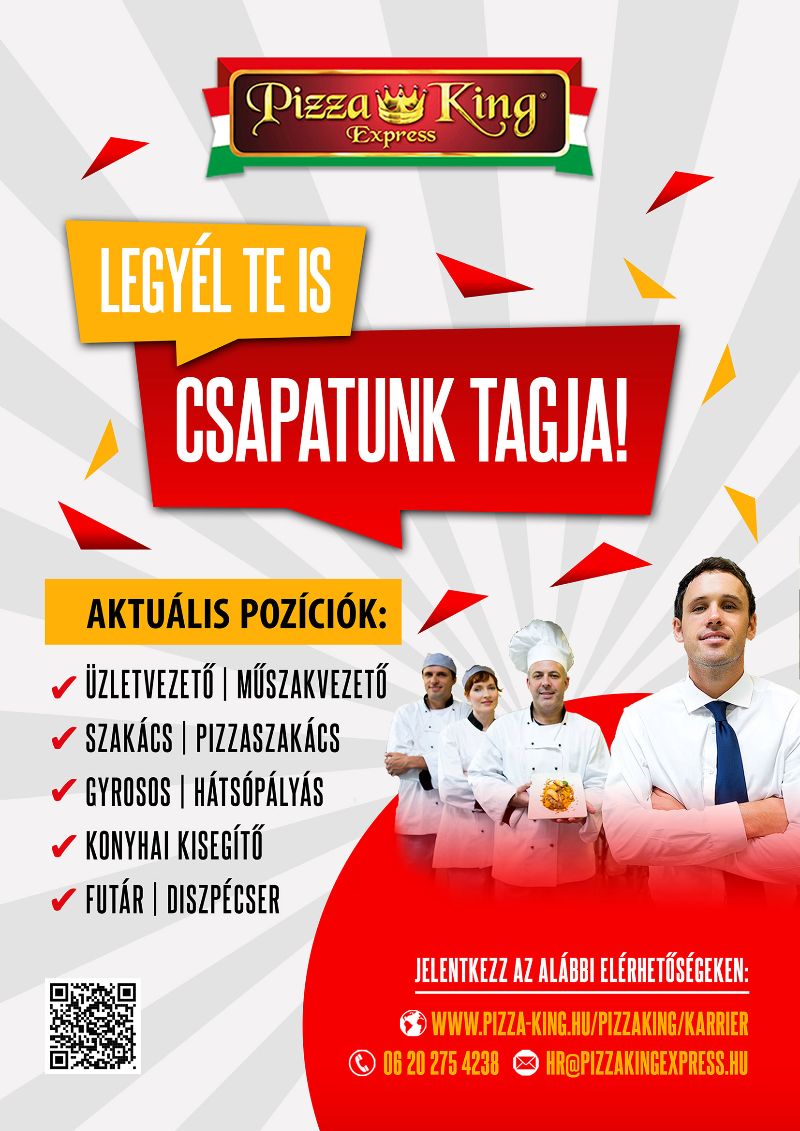 Építs karriert a Pizza Kingben