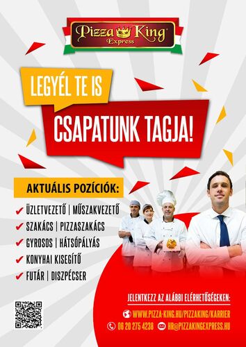 Építs karriert a Pizza Kingben