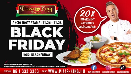 Péntek? Pizza King? Akkor Black Friday Őrületes akció! 