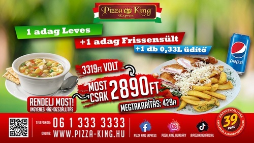 Pizza King 7 - A menü - Szuper ajánlat - Online rendelés